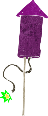 bir insan tarafından çizilmiş havai fişek karikatürü