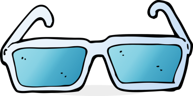 bir insan tarafından çizilmiş karikatür gözlüğü