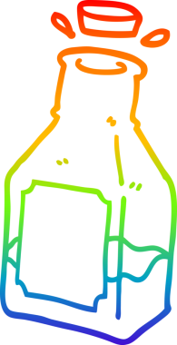 Bir insan tarafından çizilmiş sürahide bir çizgi film şeridi çizimi.