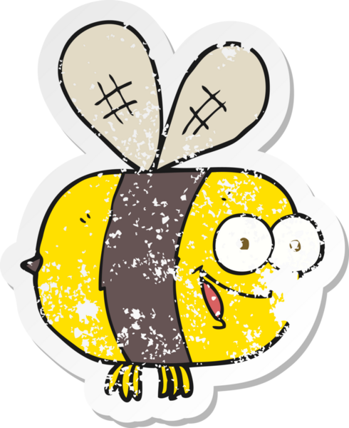 Bir insan tarafından çizilmiş bir çizgi filmin gerilimli çıkartması.