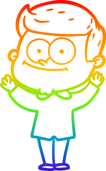 Bir insan tarafından çizilmiş mutlu bir adamın çizgi çizimi.