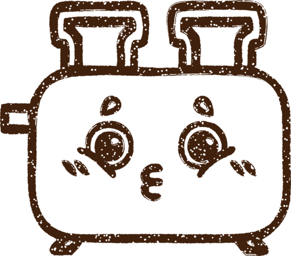 Bir insan tarafından çizilmiş tost makinesi kömürü.