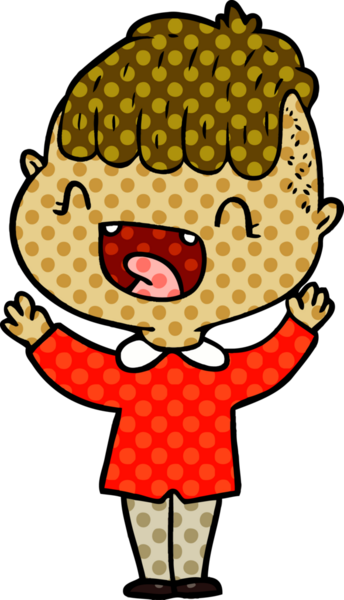 Bir insan tarafından çizilmiş mutlu çocuk çizgi filmi.