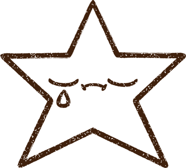 Ağlayan Yıldız Kömürü Bir insan tarafından çizilmiş