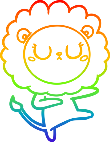 Bir insan tarafından çizilen çizgi film aslanının çizimi.