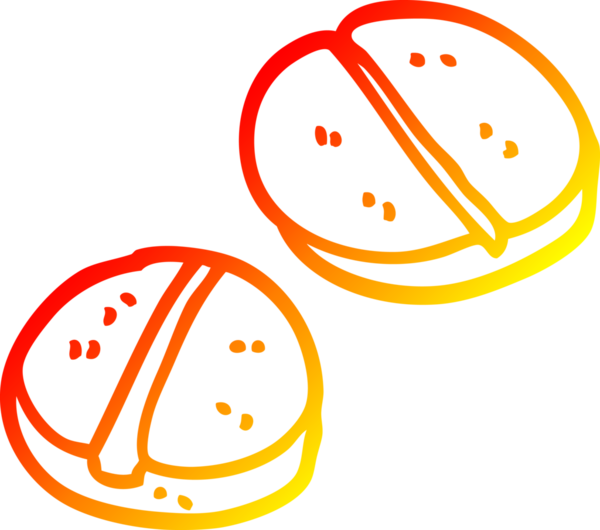 Bir insan tarafından çizilmiş karikatür tabletlerinin sıcak gradyan çizimleri