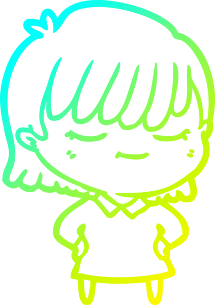 Bir insan tarafından çizilmiş bir karikatür kadın çizimi.