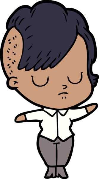 Bir insan tarafından çizilmiş karikatür kadın.