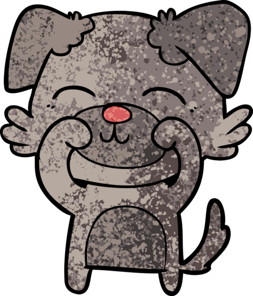 Bir insan tarafından çizilmiş çizgi film köpeği.