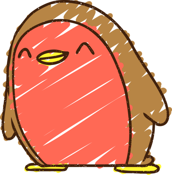 Bir insan tarafından çizilmiş Noel Robin Tebeşiri