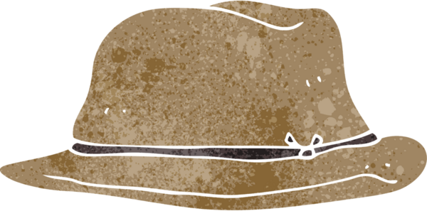 Bir insan tarafından çizilmiş çizgi film şapkası.