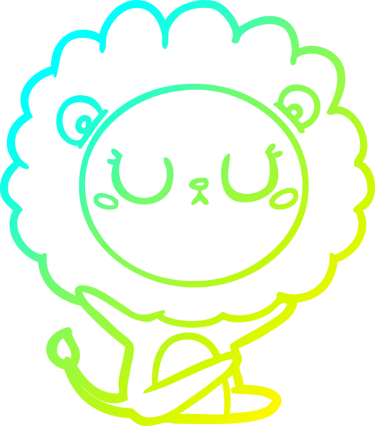 Bir insan tarafından çizilmiş karikatür aslanı çizimi.