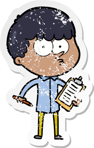 Bir çizgi filmin sıkıntılı çıkartması. Meraklı bir çocuk. Bir insan tarafından çizilmiş notlar.