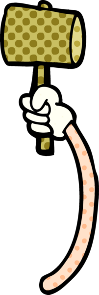 Bir insan tarafından çekiçle çizilmiş karalama kolu.