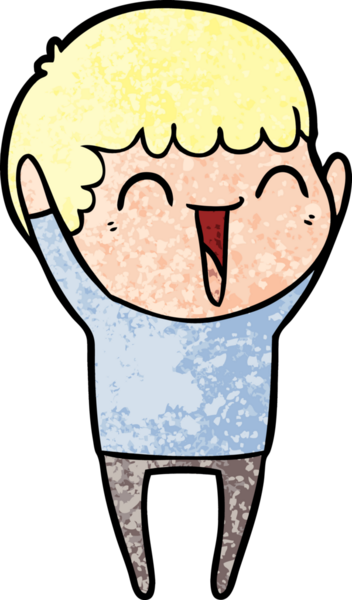 Bir insan tarafından çizilmiş mutlu bir adam.