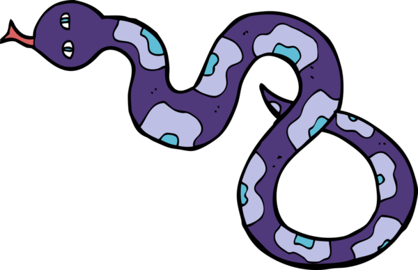 Bir insan tarafından çizilmiş çizgi film yılanı.
