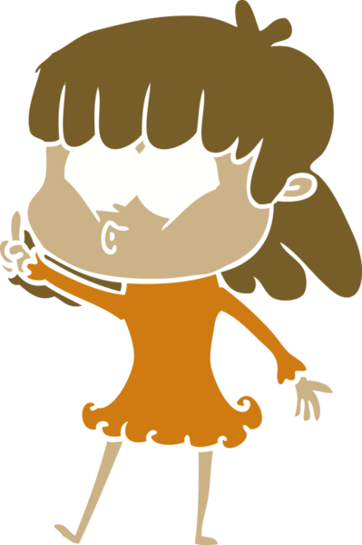 Bir insan tarafından çizilmiş düz renkli bir karikatür.