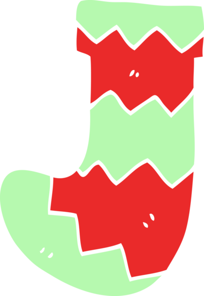 Bir insan tarafından çizilmiş karalama Noel çorabı.