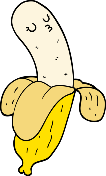 bir insan tarafından çizilmiş muz karikatürü