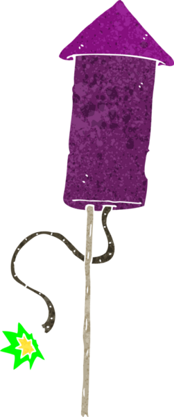 bir insan tarafından çizilmiş havai fişek karikatürü