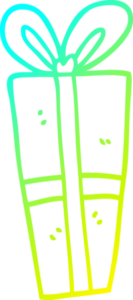 Soğuk gradyan çizgisi bir insan tarafından çizilmiş bir karikatür Noel hediyesi.