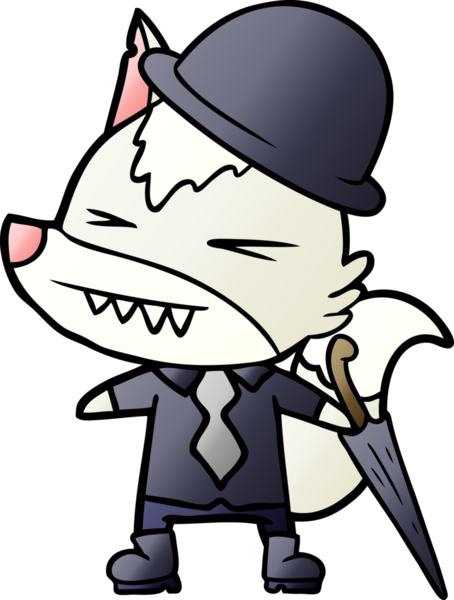 Kızgın kurt adam çizgi filmi bir insan tarafından çizildi.