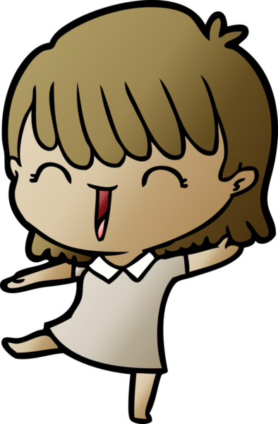 Bir insan tarafından çizilmiş karikatür kadın.