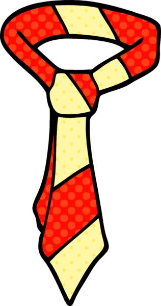 Bir insan tarafından çizilmiş karikatür ofis kravatı.