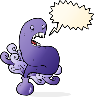 Şişede cadılar bayramı hayaleti ve bir insan tarafından çizilmiş konuşma balonu.