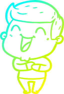 Bir insan tarafından çizilmiş bir çizgi film karakterinin soğuk çizgi çizimi.