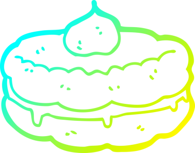 Bir insan tarafından çizilmiş bir çizgi film bisküvisi.