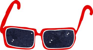 bir insan tarafından çizilmiş güneş gözlüğü.