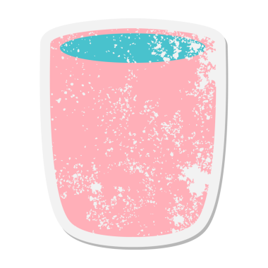 bir insan tarafından çizilmiş vazo grunge çıkartması