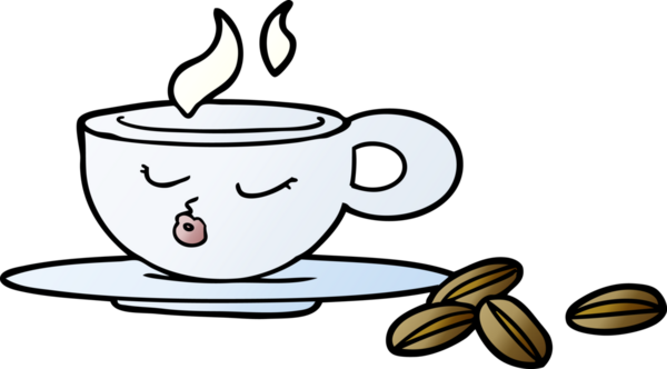 Bir insan tarafından çizilmiş bir espresso fincanı.