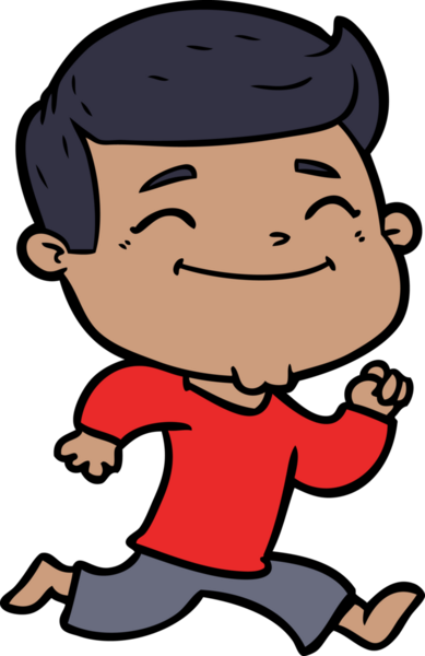 Bir insan tarafından çizilen mutlu çizgi film adamı.