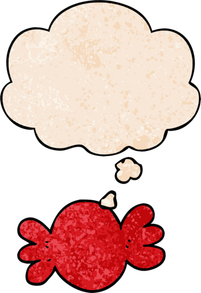 Düşünce baloncuğu ile sarılı çizgi film bir insan tarafından çizilmiş grunge desen tarzı