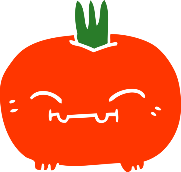 Bir insan tarafından çizilmiş mutlu kök sebze karalaması.