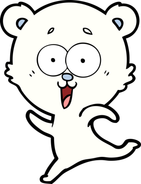 Bir insan tarafından çizilmiş kutup ayısı karikatürü