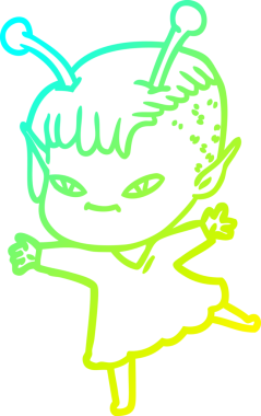 Bir insan tarafından çizilmiş, soğuk bir çizgi roman çizimi.