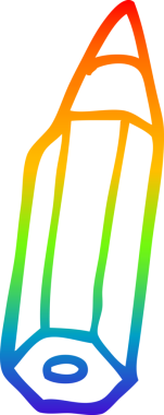 gökkuşağı gradyan çizgi çizimi bir insan tarafından çizilmiş renkli kalem