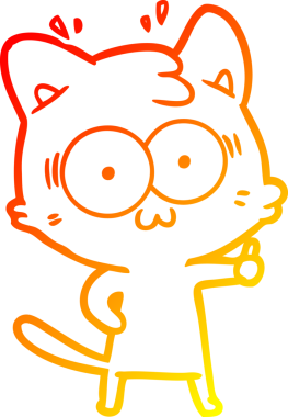 İnsan tarafından çizilmiş bir çizgi filmin sıcak eğimli çizimi.