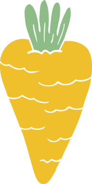 Bir insan tarafından çizilmiş karalama havucu.