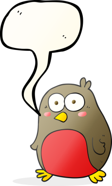 Bir insan tarafından çizilmiş serbest konuşma balonu çizgi filmi Robin.