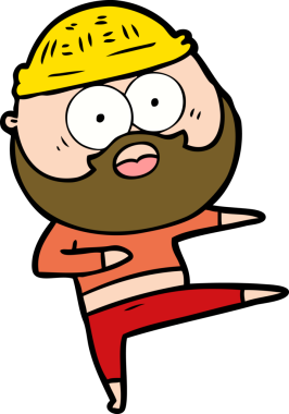 Çizgi film bir insan tarafından çizilen sakallı adamı şaşırttı.