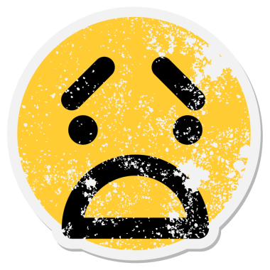 Bir insan tarafından çizilen şok olmuş yüz çemberi