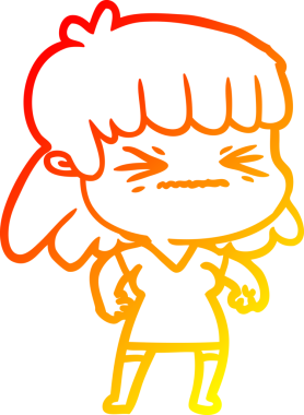 Bir insan tarafından çizilmiş bir karikatür kadın çizimi