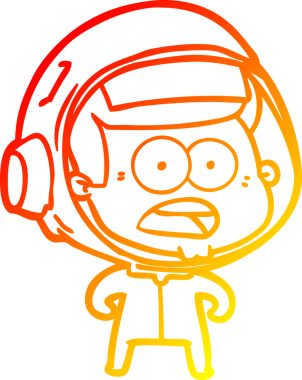 Bir insan tarafından çizilmiş bir çizgi film çizimi, astronotu şaşırttı.