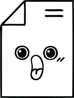 Bir insan tarafından çizilmiş bir kağıt parçasının çizgi çizimi