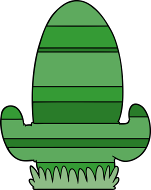 bir insan tarafından çizilmiş karikatür kaktüsü