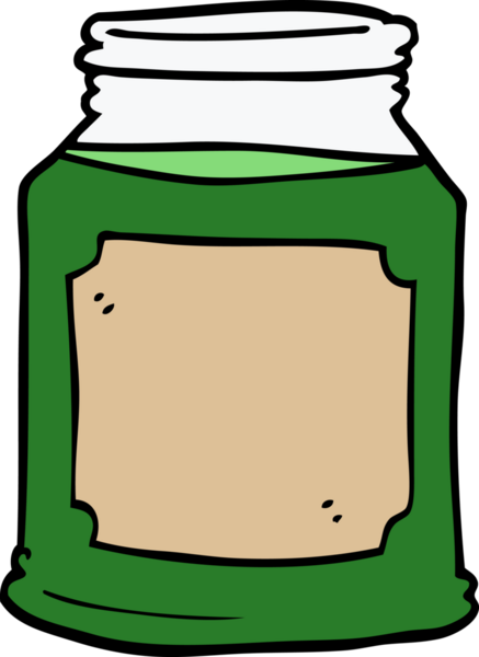 Bir insan tarafından çizilmiş kavanoza karalama sıvısı.